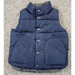 Baby Gap Toddler Puffer Vest Sleeveless Full Zip Snap‎ Navy Blue 3T